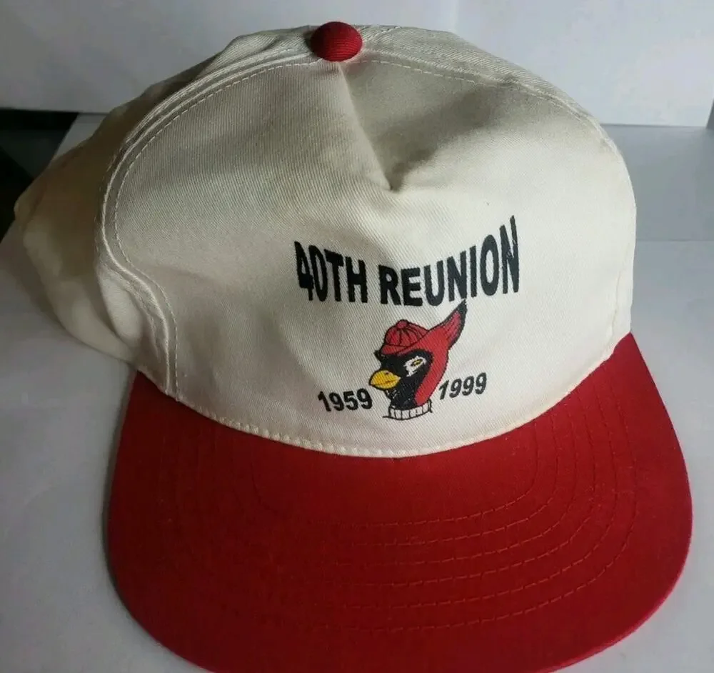 Vintage 90s Louisville Cardinals Hat Cap Strapback NCAA 1999 40th Reunion
